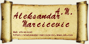 Aleksandar Marčićević vizit kartica
